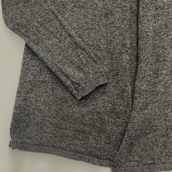 Bass Cardigan Sweater Dark Grey & Black Open Front Cotton Blend Women’s sz Large - Picture 2 of 16
